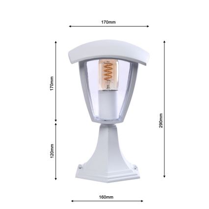 Außenlampe FOX 1xE27/40W/230V IP44 weiß