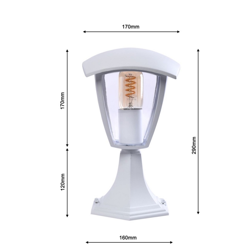 Außenlampe FOX 1xE27/40W/230V IP44 weiß