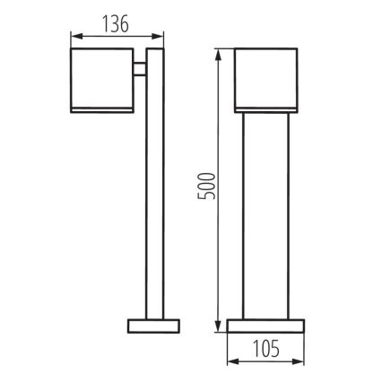 Außenlampe GORI 1xGU10/35W/230V IP44