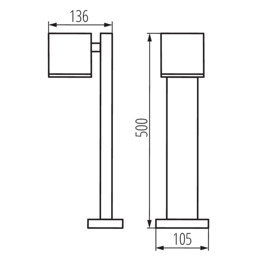 Außenlampe GORI 1xGU10/35W/230V IP44