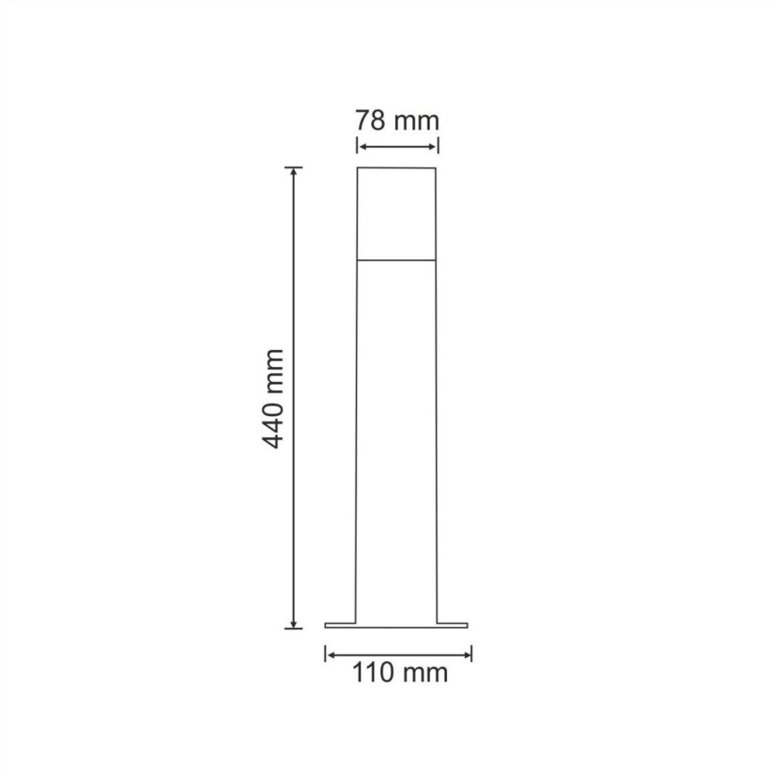 Außenleuchte NEW YORK 1xE27/12W/230V IP44 44 cm Anthrazit