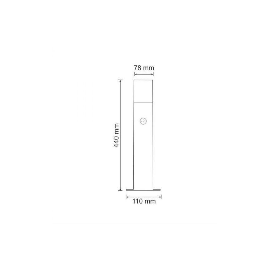 Außenleuchte mit Sensor NEW YORK 1xE27/12W/230V IP44 44 cm Anthrazit