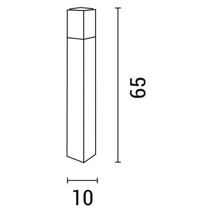 Außenleuchte 1xE27/12W/230V IP44 anthrazit