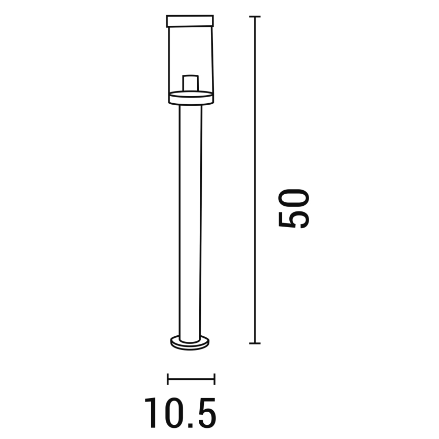 Außenleuchte 1xE27/15W/230V 50 cm IP44 schwarz