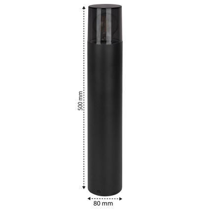 Außenleuchte 1xE27/40W/230V IP44 50 cm schwarz/rauchfarben