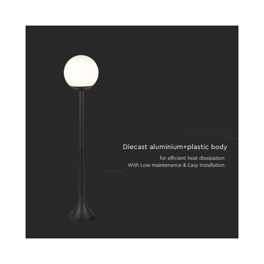 Außenleuchte 1xE27/60W/230V IP44 97 cm schwarz