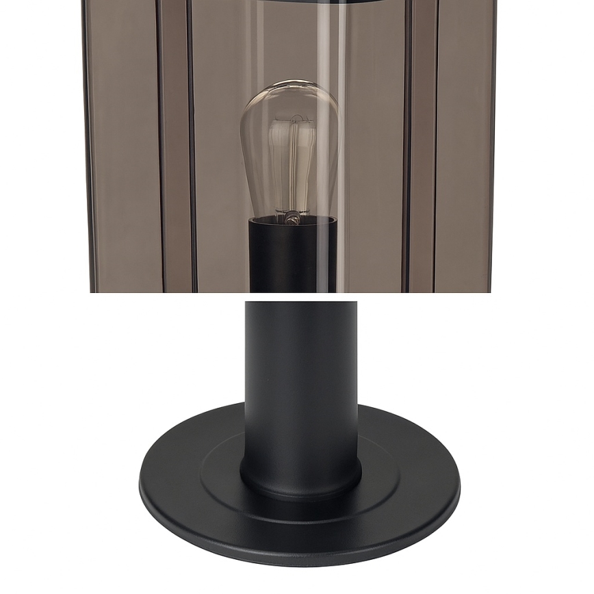 Außenleuchte 1xE27/60W/230V IP44 schwarz/rauchbraun