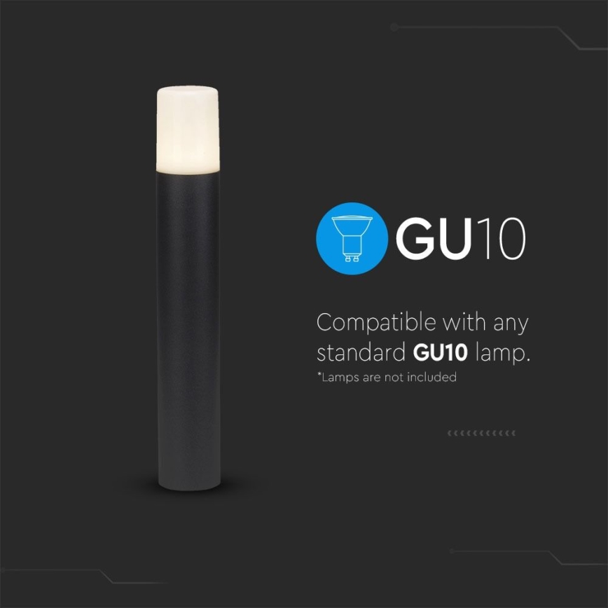 Außenleuchte 1xGU10/35W/230V IP54 50 cm schwarz