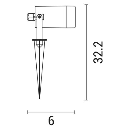 Außenleuchte 1xGU10/5W/230V IP65 schwarz