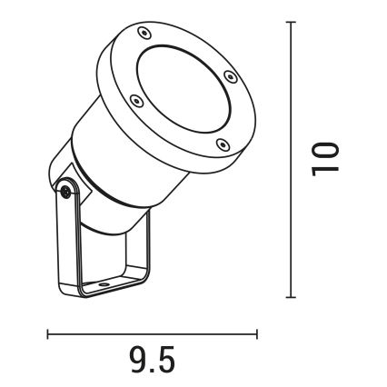 Außenleuchte 1xGU10/5W/230V IP65 weiß