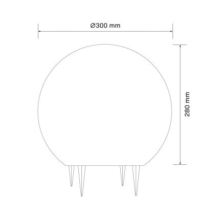 Außenleuchte ARGENTO 1xE27/15W/230V d 30 cm IP65 grau