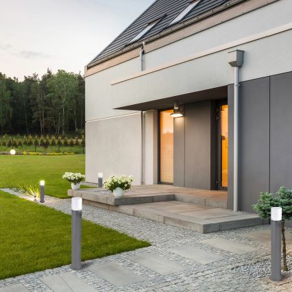 Außenleuchte DALLAS 1xE27/12W/230V IP44 44 cm Graphit