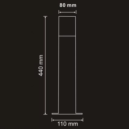 Außenleuchte DALLAS 1xE27/12W/230V IP44 44 cm Graphit
