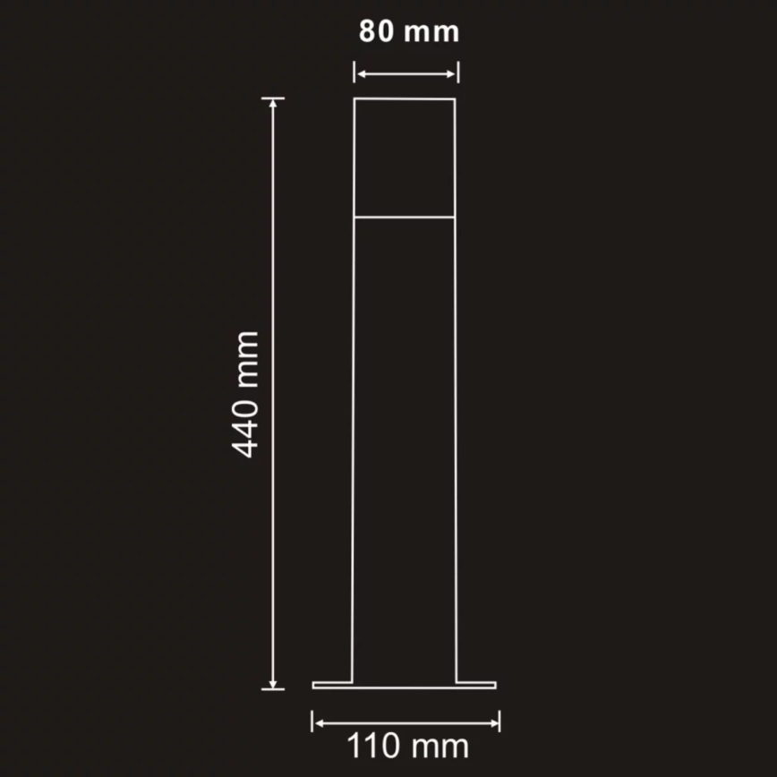Außenleuchte DALLAS 1xE27/12W/230V IP44 44 cm Graphit