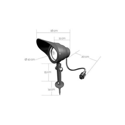 Außenleuchte EASY CONNECT 1xGU10/4W/230V IP67 schwarz