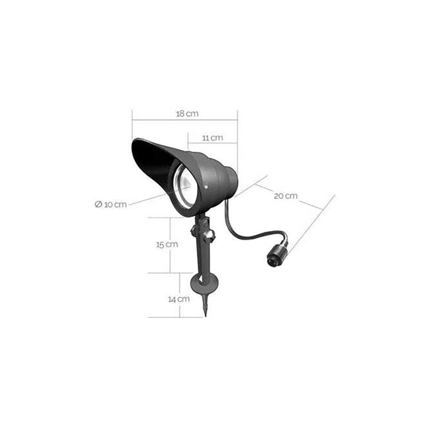 Außenleuchte EASY CONNECT 1xGU10/4W/230V IP67 schwarz
