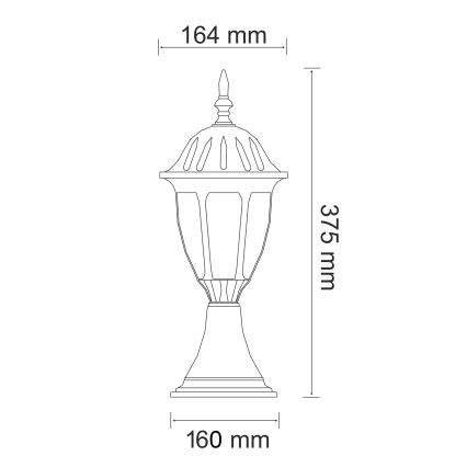 Außenleuchte FLORENCJA 1xE27/20W/230V IP43