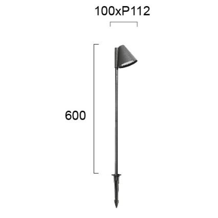 Außenleuchte GILBERT 1x GU10/20W/230V IP65 Anthrazit