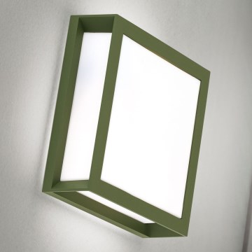 Außenleuchte HENRY 2xE27/15W/230V 26x26 cm IP44 grün