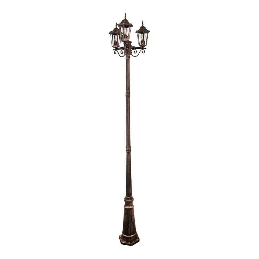 Außenleuchte LIGURIA 3xE27/60W/230V IP43 2,5m Patina