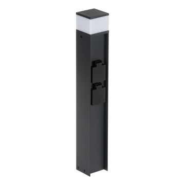 Außenleuchte mit 2 Steckdosen DASTEN 1xG9/11W/230V 50 cm IP44 schwarz