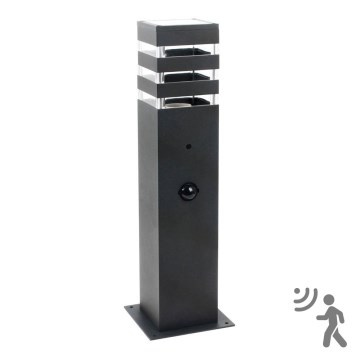 Außenleuchte mit Sensor TEKSAS 1xE27/12W/230V IP44 44 cm Anthrazit