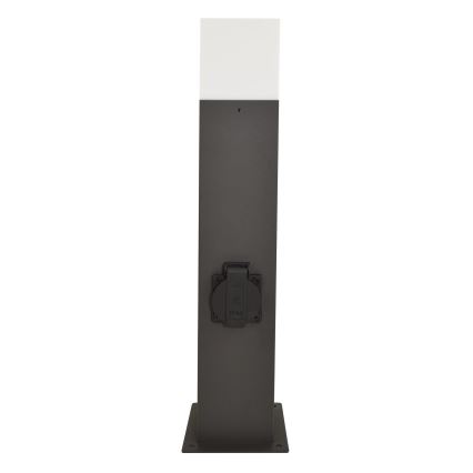 Außenleuchte mit Steckdose NEW YORK 1xE27/12W/230V IP44 44 cm anthrazit
