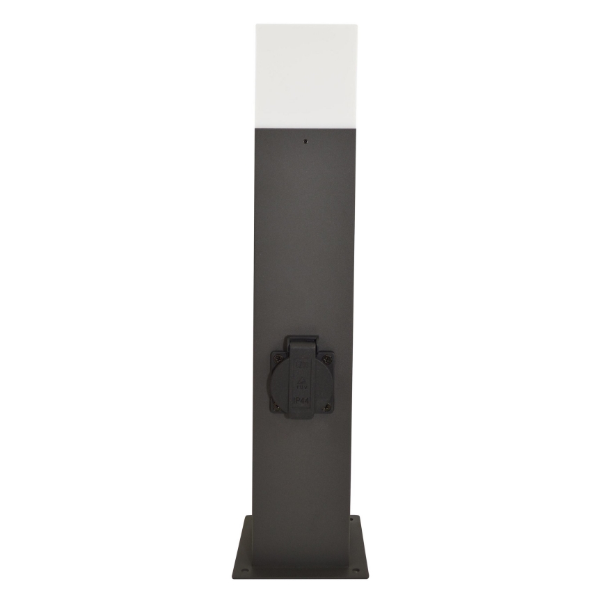 Außenleuchte mit Steckdose NEW YORK 1xE27/12W/230V IP44 44 cm anthrazit