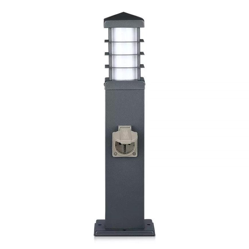 Außenleuchte mit Steckdosen SCHUKO 1xE27/13W/230V IP44