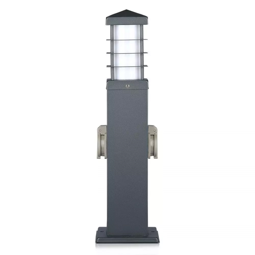 Außenleuchte mit Steckdosen SCHUKO 1xE27/13W/230V IP44
