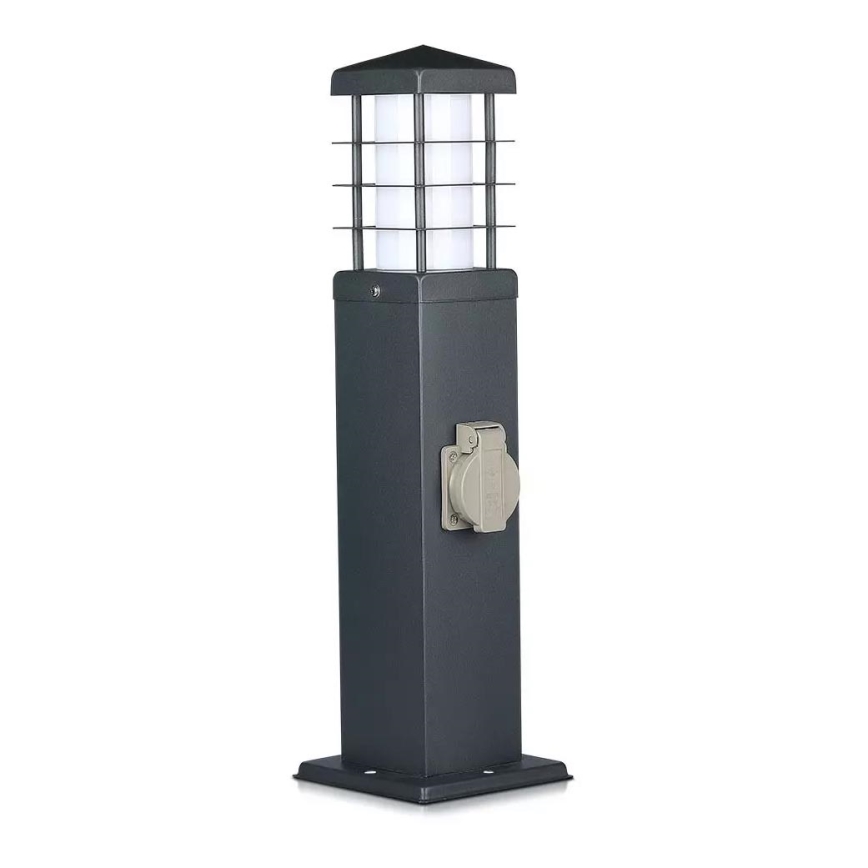 Außenleuchte mit Steckdosen SCHUKO 1xE27/13W/230V IP44