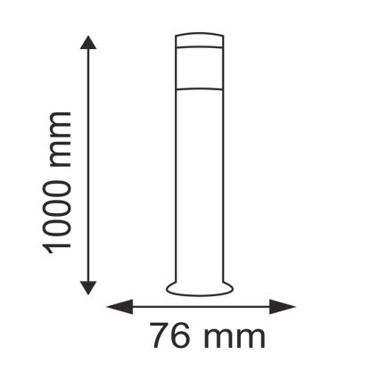 Außenleuchte OSLO 1xE27/10W/230V 1000mm IP44