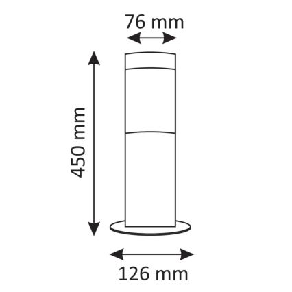 Außenleuchte OSLO 1xE27/10W/230V 45 cm IP44 anthrazit
