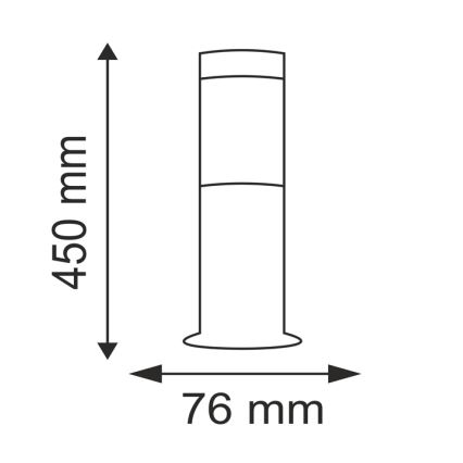 Außenleuchte OSLO 1xE27/10W/230V 450mm IP44