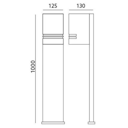 Außenleuchte QUAZAR 1xGU10/11W/230V IP44 grau