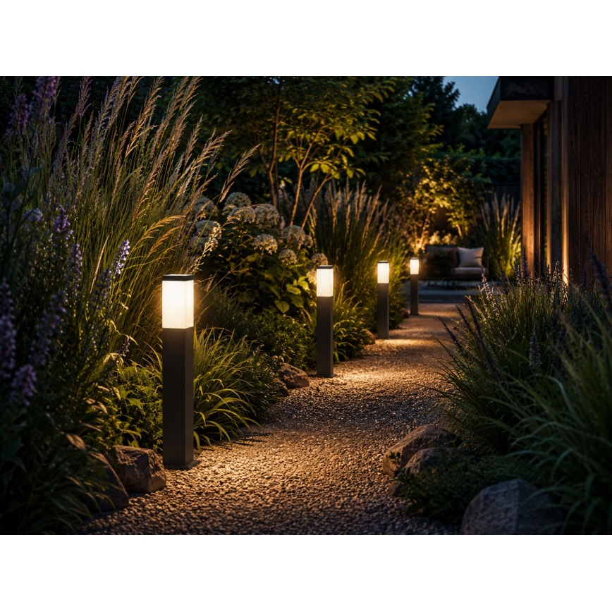 Außenleuchte SOPPA 1xE27/60W/230V 65 cm IP44 anthrazit