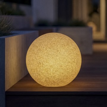 Außenleuchte STONO 1xE27/15W/230V Ø 20 cm IP65 beige