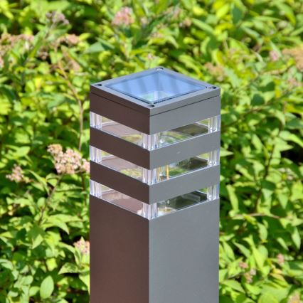 Außenleuchte TEKSAS 1xE27/12W/230V IP44 44 cm Graphit