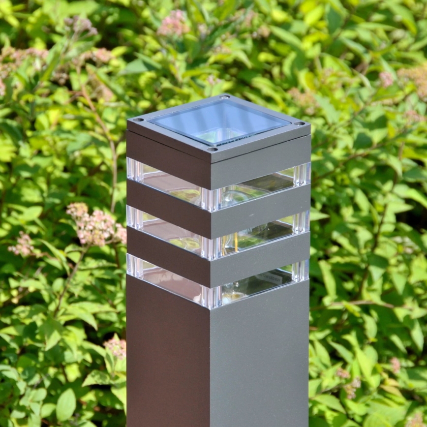 Außenleuchte TEKSAS 1xE27/12W/230V IP44 44 cm Graphit