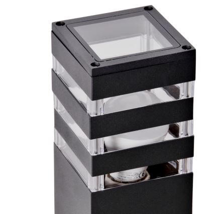Außenleuchte TEKSAS 1xE27/12W/230V IP44 44 cm Graphit