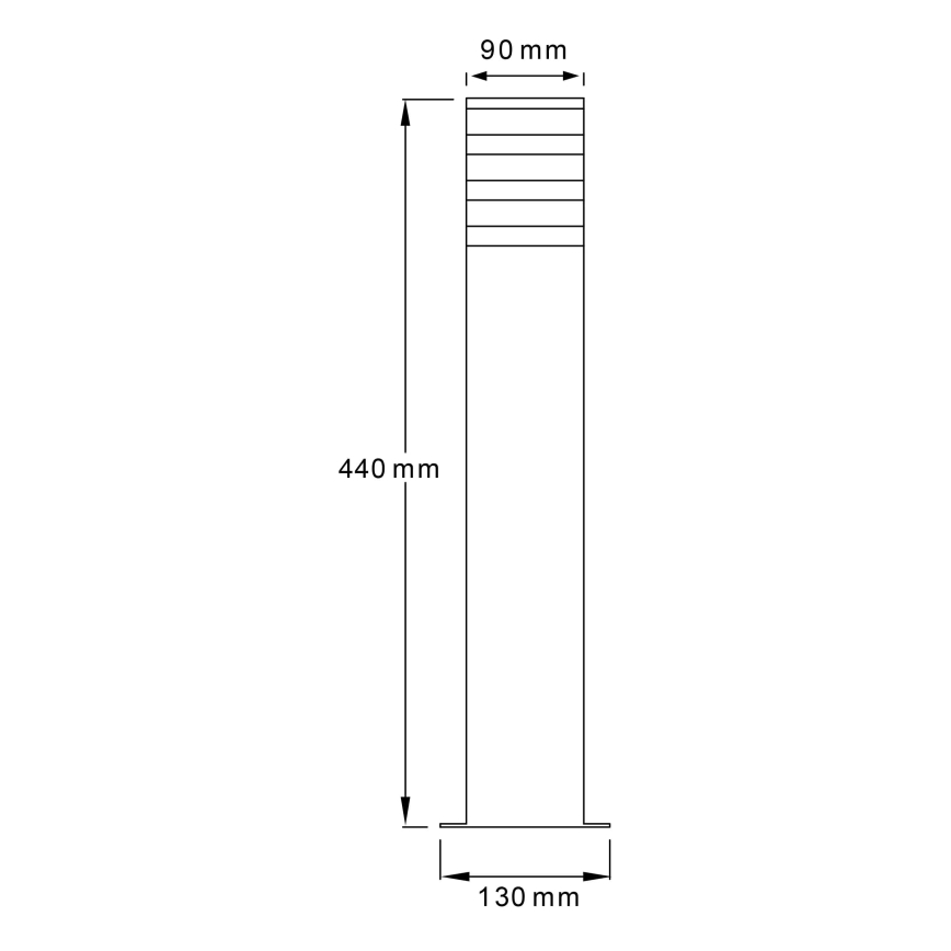 Außenleuchte TEKSAS 1xE27/12W/230V IP44 44 cm Graphit
