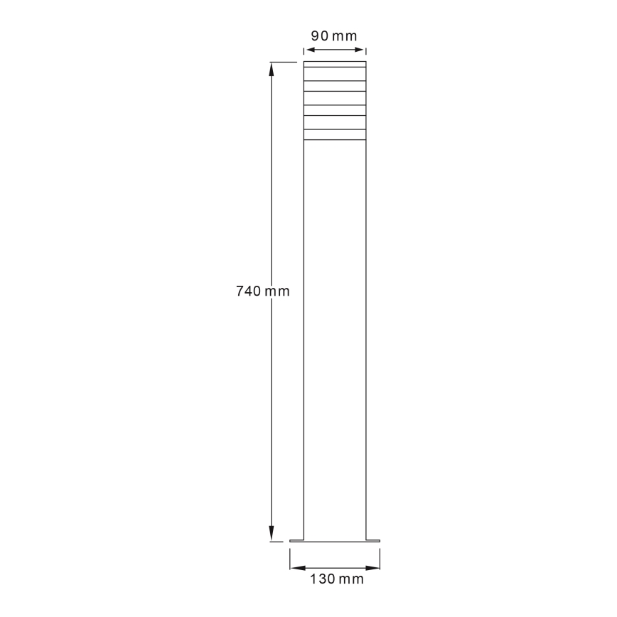 Außenleuchte TEKSAS 1xE27/12W/230V IP44 74 cm anthrazit