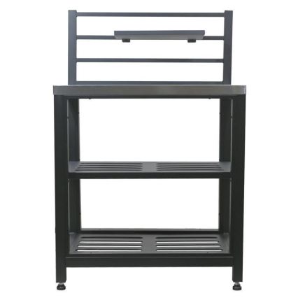 Außenmodul Tisch 80x47x123 cm schwarz/Edelstahl