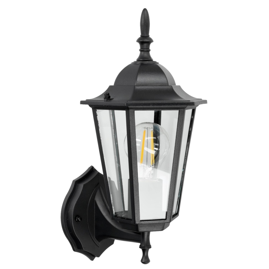 Außenwandbeleuchtung 1xE27/60W/230V IP44 schwarz
