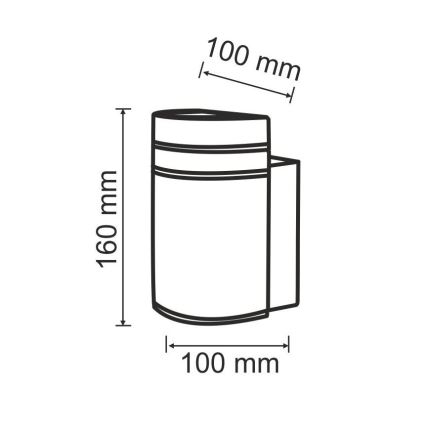 Außenwandbeleuchtung GILBERT 1xGU10/10W/230V IP44