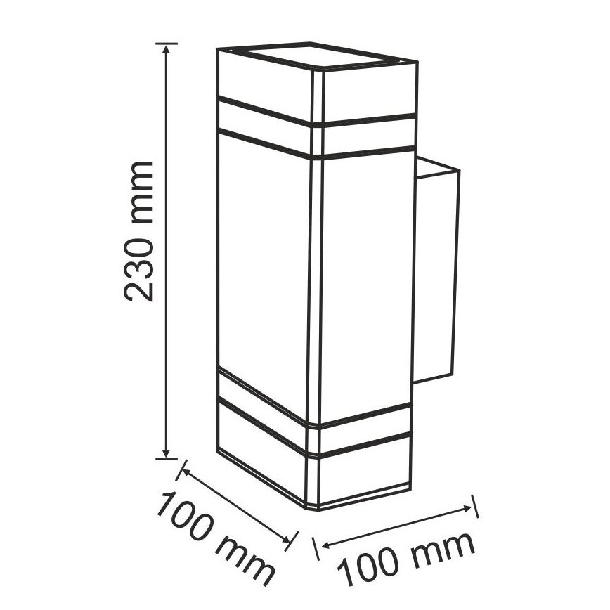 Außenwandbeleuchtung GILBERT 2xGU10/10W/230V IP44