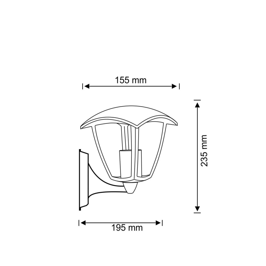 Außenwandbeleuchtung IGMA 1xE27/12W/230V IP44