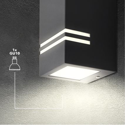 Außenwandbeleuchtung QUAZAR 1xGU10/11W/230V IP44