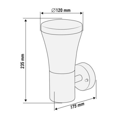Außenwandleuchte 1xE27/15W/230V IP44