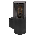 Außenwandleuchte 1xE27/40W/230V IP44 schwarz/rauchfarben